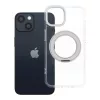 Apple iPhone 14 tok, gyűrűs kitámasztóval, kameravédő peremmel, MagSafe, átlátszó-fekete