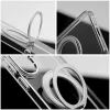 Apple iPhone 14 tok, gyűrűs kitámasztóval, kameravédő peremmel, MagSafe, átlátszó-fekete