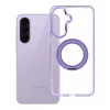 Samsung Galaxy A37 tok, gyűrűs kitámasztóval, kameravédő peremmel, MagSafe, átlátszó-lila
