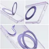 Samsung Galaxy A37 tok, gyűrűs kitámasztóval, kameravédő peremmel, MagSafe, átlátszó-lila