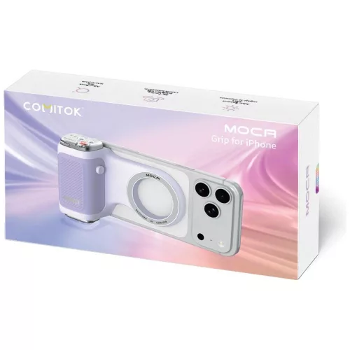 Comitok Moca telefon tartó fényképezéshez, MagSafe, IOS kompatibilis, lila