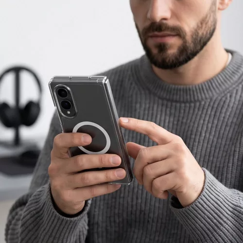 Tech-Protect Flexair Samsung Galaxy Z Fold 8 hátlap tok, MagSafe, átlátszó