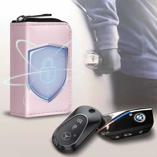 Tech-Protect KLR300 RFID blokkoló tartó / táska, rózsaszín (autó kulcshoz)