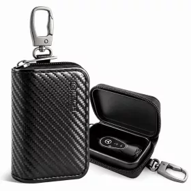   Tech-Protect KLR300 RFID blokkoló tartó / táska, Carbon, fekete (autó kulcshoz)