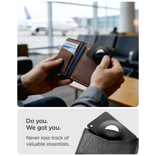Spigen Airfit Apple AirTag 1 / 2 tok, Airtag tartó szett, fekete (2db)