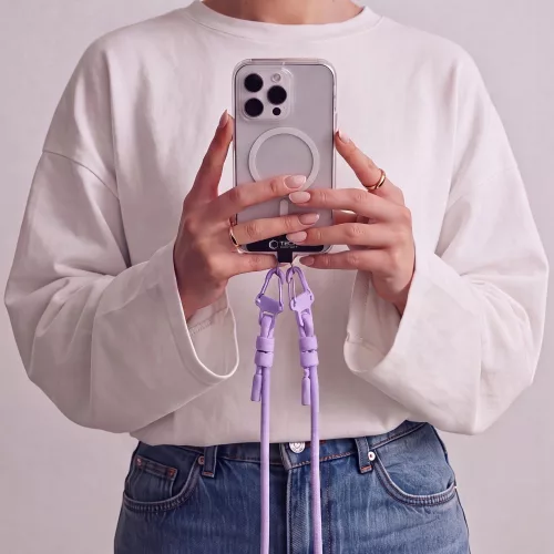 Tech-Protect C5SD vállpánt, telefonra rögzíthető, levendula (crossbody pánt)