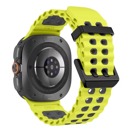 Tech-Protect IconBand Pro Samsung Galaxy Watch Ultra 2024 / 2026 (47mm) szilikon szíj, sárga-fekete