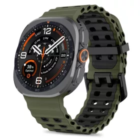   Tech-Protect IconBand Pro Samsung Galaxy Watch Ultra 2024 / 2026 (47mm) szilikon szíj, zöld-fekete