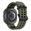 Tech-Protect IconBand Pro Samsung Galaxy Watch Ultra 2024 / 2026 (47mm) szilikon szíj, zöld-fekete
