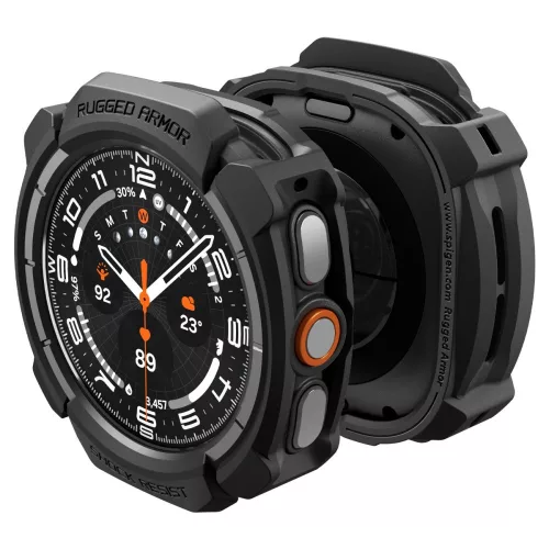 Spigen Rugged Armor Samsung Galaxy Watch Ultra 2 2026 (47mm) tok, fekete