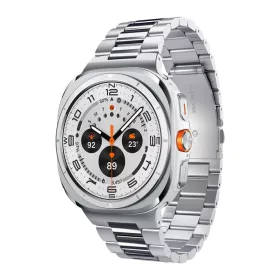   Spigen Modern Fit Samsung Galaxy Watch Ultra 2024 / 2025 / 2026 47mm szíj, rozsdamentes acél, ezüst