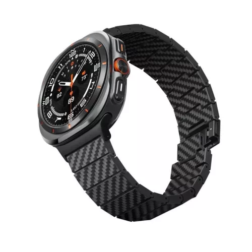 Pitaka Carbon Samsung Galaxy Watch Ultra 2024 / 2025 / 2026 (47mm) szíj, Carbon Fiber, fekete