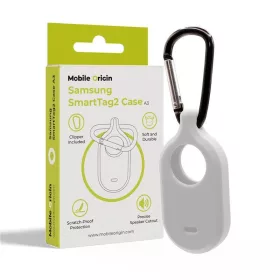   Mobile Origin Samsung SmartTag2 szilikon tok karabinerrel, fehér