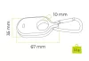 Mobile Origin Samsung SmartTag2 szilikon tok karabinerrel, fehér