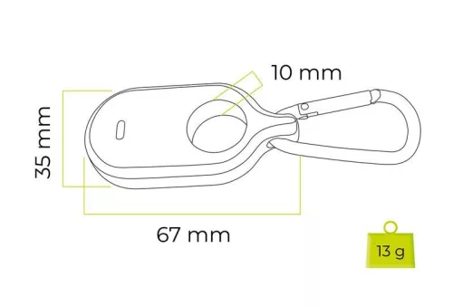 Mobile Origin Samsung SmartTag2 szilikon tok karabinerrel, fehér