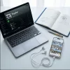 Tech-Protect UltraBoost G3 USB-C vezetékes fülhallgató hangerőszabályzóval, mikrofonnal, fehér