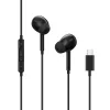 Tech-Protect UltraBoost G3 USB-C vezetékes fülhallgató hangerőszabályzóval, mikrofonnal, fekete