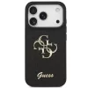 Guess PU Fixed Glitter 4G Metal Logo Apple iPhone 18 Pro / iPhone 17 Pro hátlap tok, fekete
