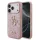 Guess PU Fixed Glitter 4G Metal Logo Apple iPhone 18 Pro / iPhone 17 Pro hátlap tok, rózsaszín