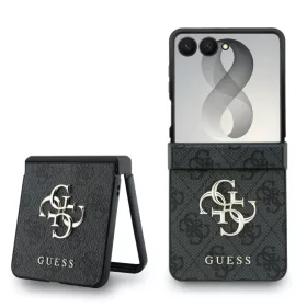   Guess PU Leather 4G Samsung Galaxy Z Flip 8 hátlap tok, MagSafe, szürke