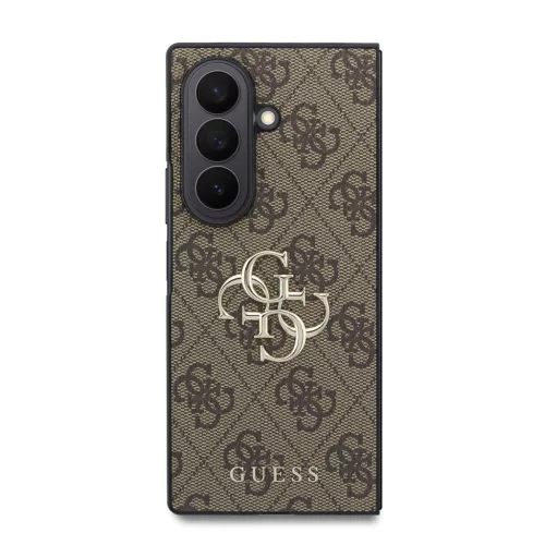 Guess PU Leather 4G Samsung Galaxy Z Fold 8 Ultra hátlap tok, MagSafe, barna