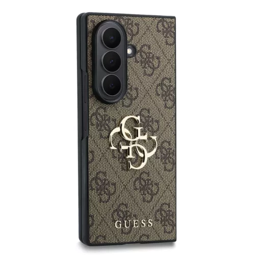Guess PU Leather 4G Samsung Galaxy Z Fold 8 Ultra hátlap tok, MagSafe, barna