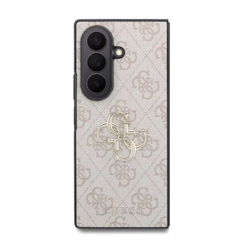 Guess PU Leather 4G Samsung Galaxy Z Fold 8 Ultra hátlap tok, MagSafe, rózsaszín