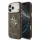 Guess PU Leather 4G Metal Logo Gold Frame Apple iPhone 18 Pro Max hátlap tok, barna