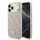 Guess PU Leather 4G Strass Triangle Logo Gold Frame Apple iPhone 18 Pro  / 17 Pro tok, MagSafe,, rózsaszín