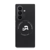 Karl Lagerfeld PU Karl and Choupette Heads Samsung Galaxy Z Fold 8 Ultra hátlap tok, MagSafe, fekete