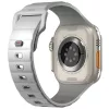 Uniq Stride Apple Watch 44/45/46/49mm gumis szilikon szíj, szürke