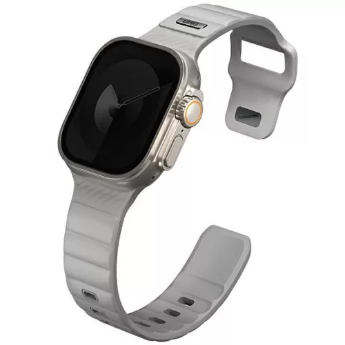 Uniq Stride Apple Watch 44/45/46/49mm gumis szilikon szíj, szürke