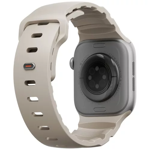 Uniq Alton Apple Watch 44/45/46/49mm gumis szilikon szíj, bézs