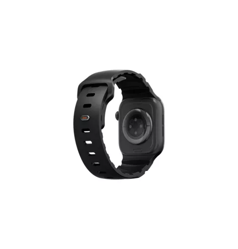 Uniq Alton Apple Watch 44/45/46/49mm gumis szilikon szíj, fekete