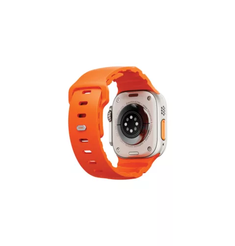 Uniq Alton Apple Watch 44/45/46/49mm gumis szilikon szíj, narancs