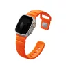 Uniq Alton Apple Watch 44/45/46/49mm gumis szilikon szíj, narancs