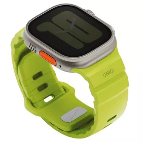   Uniq Alton Apple Watch 44/45/46/49mm gumis szilikon szíj, lime (zöld)
