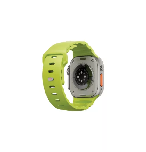 Uniq Alton Apple Watch 44/45/46/49mm gumis szilikon szíj, lime (zöld)