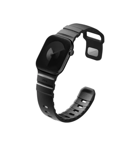 Uniq Alton Apple Watch 42/41/40mm gumis szilikon szíj, fekete