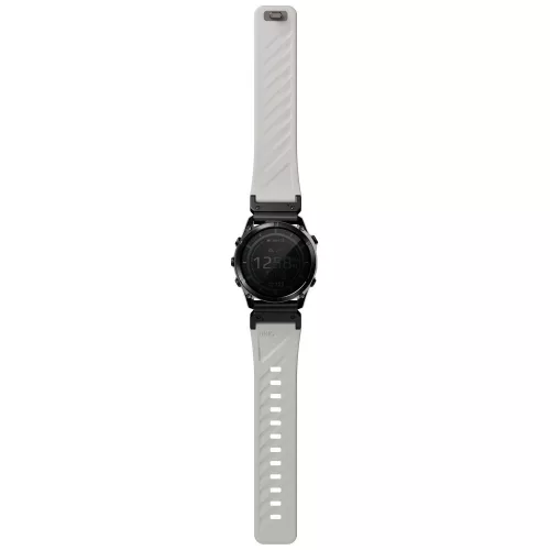 UNIQ Fluo x Smart-Fit Garmin szíj, mágneses, szilikon / rozsdamentes acél, 22mm, szürke