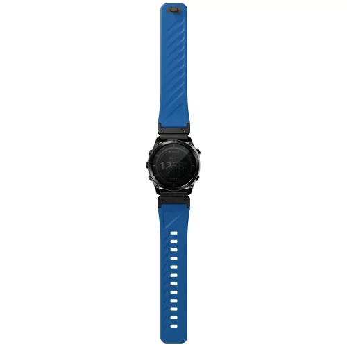 UNIQ Fluo x Smart-Fit Garmin szíj, mágneses, szilikon / rozsdamentes acél, 22mm, kék