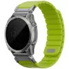 UNIQ Fluo x Smart-Fit Garmin szíj, mágneses, szilikon / rozsdamentes acél, 22mm, lime (zöld)