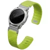 UNIQ Fluo x Smart-Fit Garmin szíj, mágneses, szilikon / rozsdamentes acél, 22mm, lime (zöld)