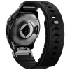 UNIQ Fluo x Smart-Fit Garmin szíj, mágneses, szilikon / rozsdamentes acél, 26mm, fekete