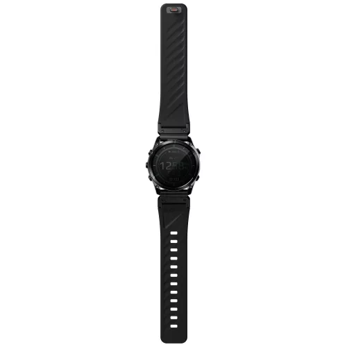 UNIQ Fluo x Smart-Fit Garmin szíj, mágneses, szilikon / rozsdamentes acél, 26mm, fekete