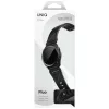UNIQ Fluo x Smart-Fit Garmin szíj, mágneses, szilikon / rozsdamentes acél, 26mm, fekete