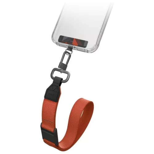 Uniq Vista 2in1 univerzális pánt, nyak / csukló pánt, telefontartó, szürke-narancs