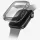 Uniq Garde Apple Watch 11/ Watch 10 42mm műanyag tok, kijelzővédő felülettel, fekete-átlátszó