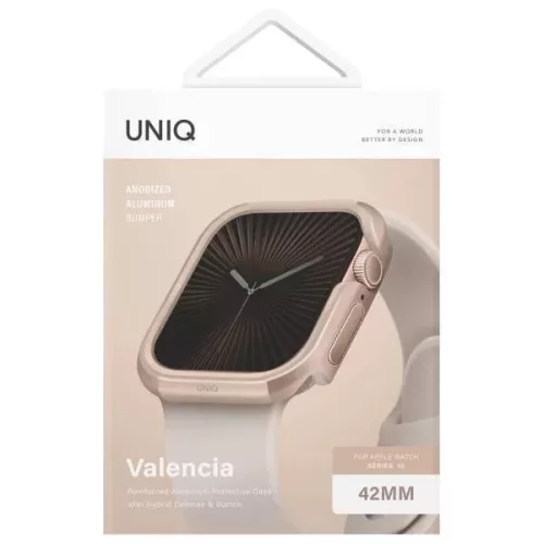 Uniq Valencia Apple Watch 11 / Watch 10 42mm műanyag tok, arany