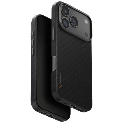 Uniq Keva Edge Apple iPhone 17 Pro Max Aramid tok, MagSafe, fekete